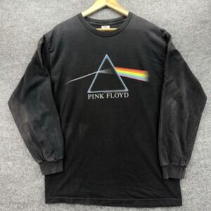 Vintage Pink Floyd Shirt Mens Size Medium Black‎ Long Sleeve Band 2004 Tee